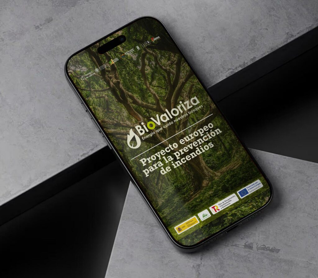 Biovaloriza proyecto europeo contra incendios grafica publicitaria ohbranding Alicante