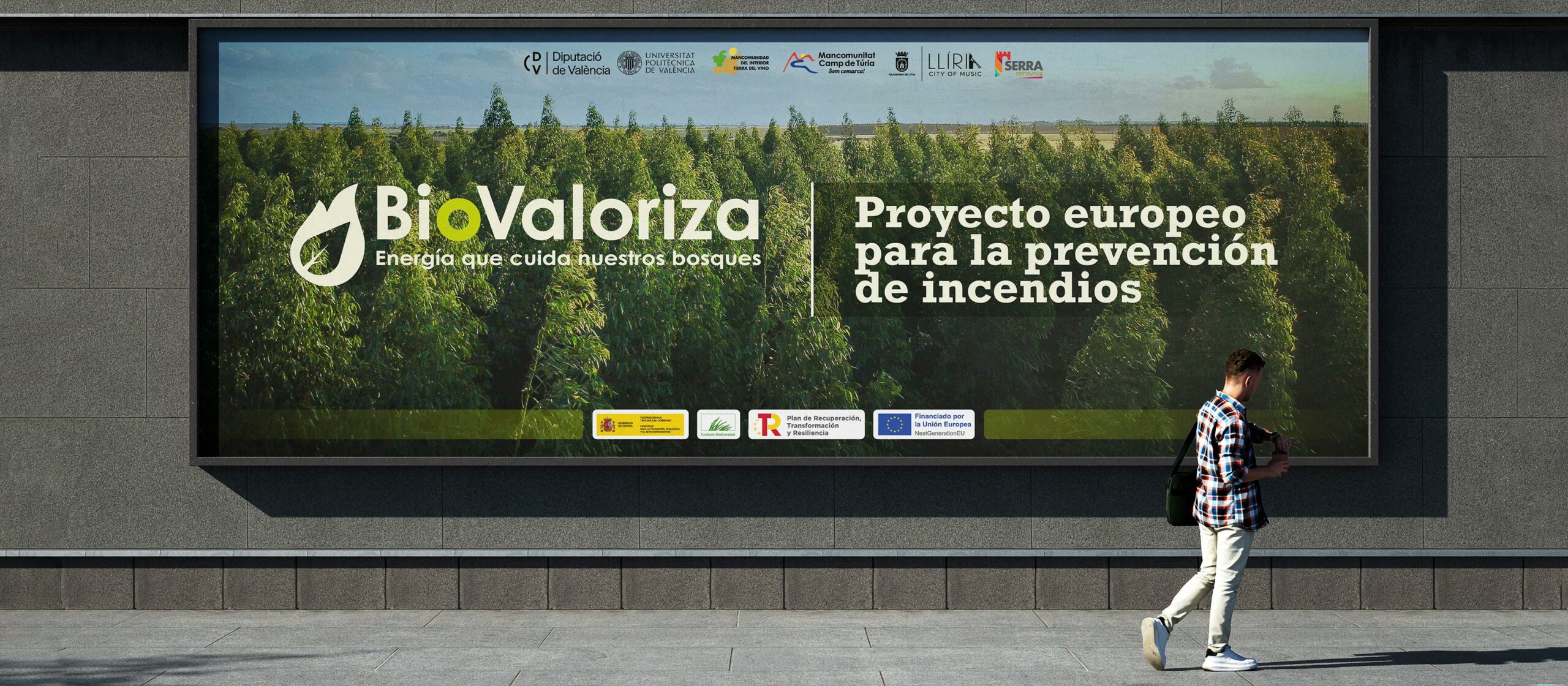 Biovaloriza proyecto europeo contra incendios grafica publicitaria ohbranding Alicante
